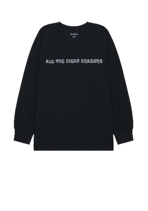 South2 West8 All The Right Reasons Crew Neck Tee in Black - Black. Size L (also in M, XL/1X).