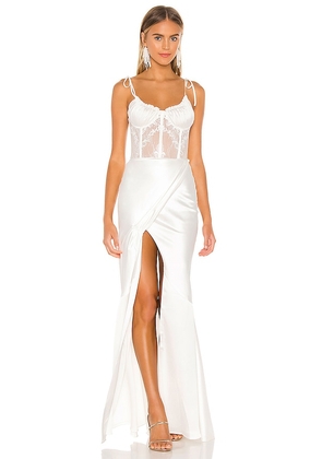 V. Chapman Calla Lily Gown in White. Size 0, 14.