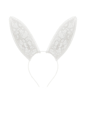 fleur du mal Lace Bunny Ears in Ivory.