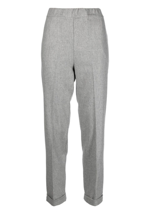 D.Exterior mid-rise tapered-leg wool-blend trousers - Grey