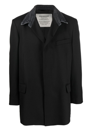 Diesel contrasting-collar oversize blazer - Black