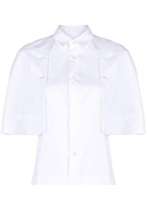 Comme Des Garçons detachable-sleeves cotton shirt - White