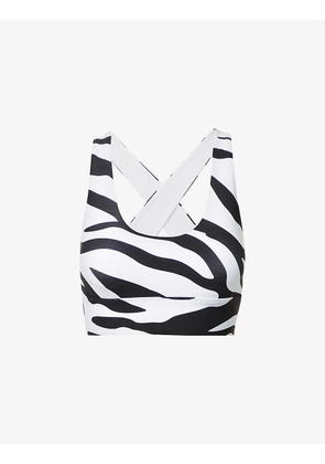 Voltage Excel zebra-print stretch-woven bra