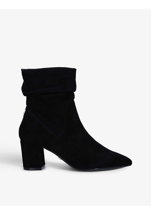 Admire slouchy pointed-toe suede ankle boots