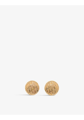Pre-loved Dior yellow gold-plated stud earrings