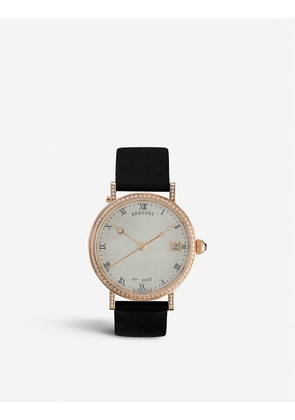 Classique 18ct gold, diamond and leather watch
