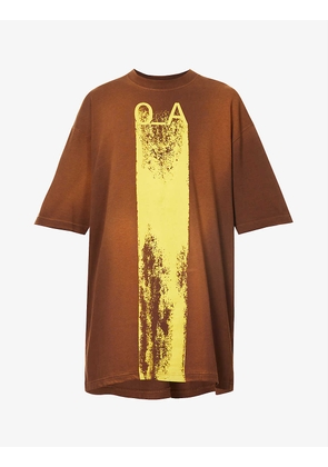 Plaster graphic-print relaxed-fit cotton-jersey T-shirt