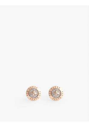 Eisley enamel mini button earrings