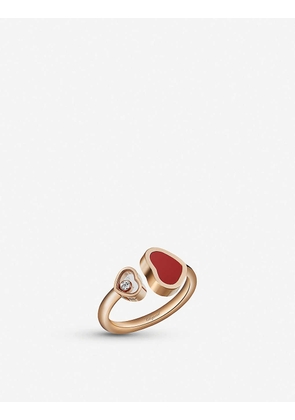 Happy Hearts 18c rose-gold ring