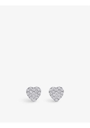 Symbols 18ct white-gold and 0.6ct brilliant-cut diamond earrings