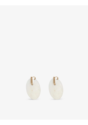 Jemma ceramic and gold-toned brass earrings