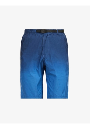 Density ombré-pattern cotton-blend shorts