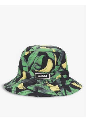 Logo-embroidered recycled-polyester bucket hat