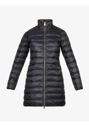 Quilted padded recycled-nylon coat