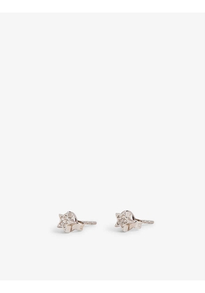 Sidneyy brass and crystal stud earrings