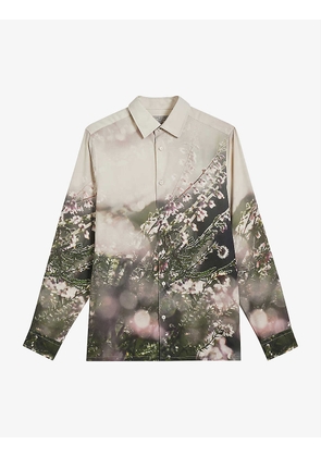 Liston photographic-print woven shirt