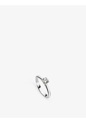 Joy 18ct white-gold and 0.13ct brilliant-cut diamond wedding ring