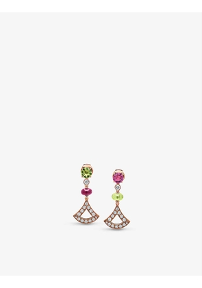 Divas' Dream 18ct rose-gold and 0.89ct diamond earrings