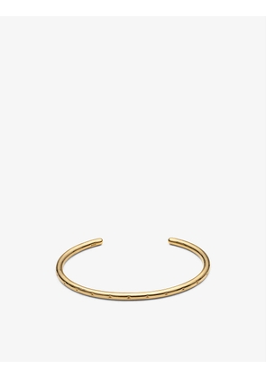 Star Studded 22ct gold-plated sterling silver bangle
