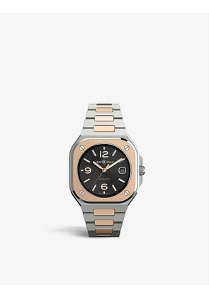 BR05A-BL-STPG/SSG stainless steel and 18ct rose-gold automatic watch
