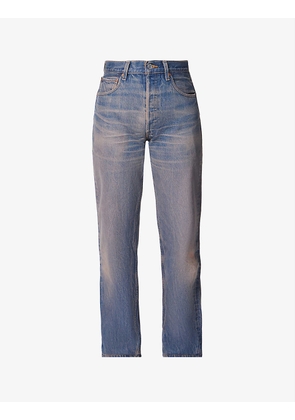 90s Bleached Straight-Leg High-Rise Denim Jeans