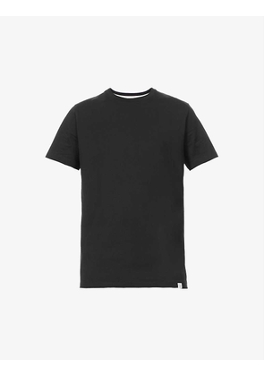 Niels brand-patch regular-fit organic-cotton T-shirt
