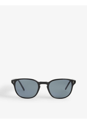 Oliver Peoples Mens Black Ov5219S Fairmont Sun Round Frame Sunglasses