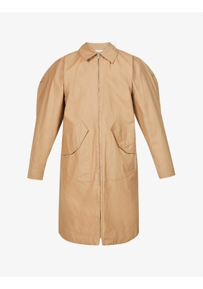 Rhodes coated linen-cotton blend jacket
