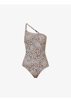 Animale leopard-print one-shoulder swimsuit