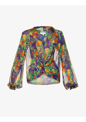 Bette floral-print silk blouse