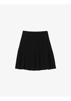Firenze pleat-detail cotton-blend mini skirt