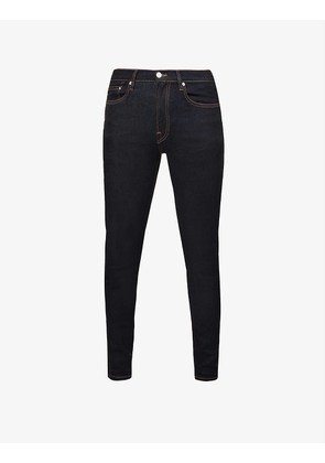 Slim-fit tapered stretch organic-cotton-blend jeans