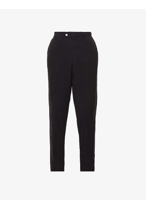 Nico pleated regular-fit tapered woven trousers