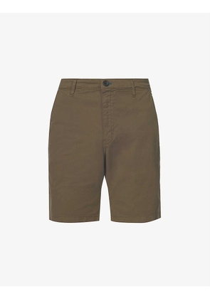 Tailored mid-rise stretch-cotton shorts