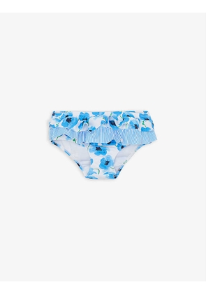 Poppy-print ruffled bikini bottoms 2-4 years