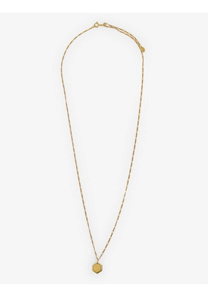 Kim 22ct yellow gold-plated sterling-silver pendant necklace
