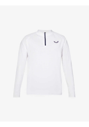 Vent Zip funnel-neck stretch-jersey top
