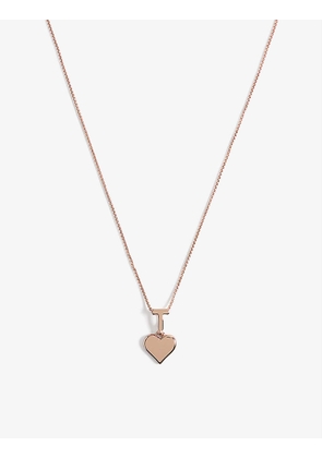 Heidio heart-shaped gold-toned brass pendant