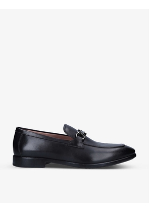 Gancho logo-bit leather loafers