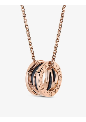 B.zero1 Design Legend 18ct rose-gold and ceramic pendant necklace