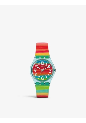 Colour The Sky stainless steel and rubber watch