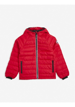 Canada Goose Boys Red Embroidered Sherwood Logo-Embroidered Nylon Jacket 7-16 Years, Size: L