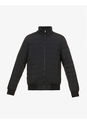 High-neck padded shell-down jacket