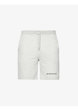 Staple brand-print organic-cotton and recycled-polyester blend shorts
