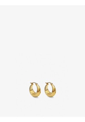 Daphine Womens Gold Oli 18ct Yellow Gold-plated Brass Mini Hoop Earrings