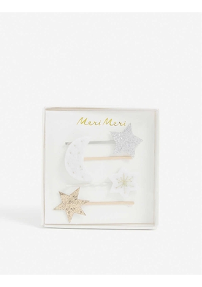 Moon and star hair clips set of four