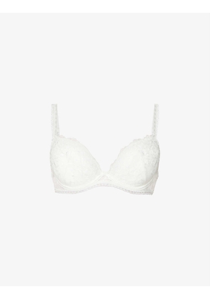 Toujours stretch-lace plunge bra