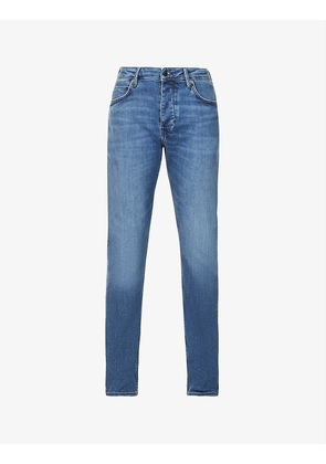 Iggy slim-fit straight-leg cotton-blend jeans