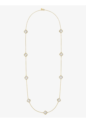 Morganne Bello Clover 18ct yellow-gold mother-of-pearl necklace