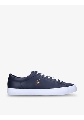 Longwood logo-print leather low-top trainers